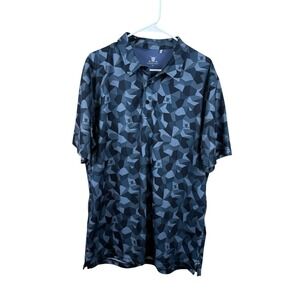 CHUCO Golf SCATTER'D Polo Shirt Men XL Black Gray Skull All Over Print Golf
